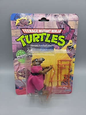 #ad 1990 Playmates TMNT Teenage Mutant Ninja Turtles Splinter Figure New Sealed
