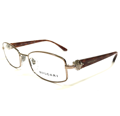 #ad Bvlgari Eyeglasses Frames 2166 B 266 Brown Tortoise Gold Crystals Oval 52 18 135