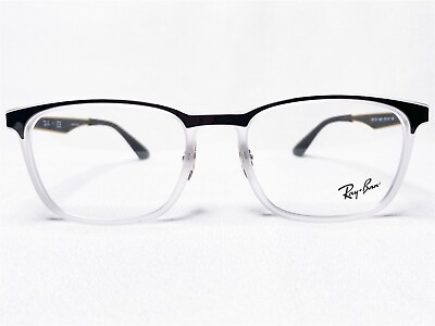 #ad NEW Ray Ban RB7163 5680 Mens Matte Transparent Rectangle Eyeglasses Frames 55 19