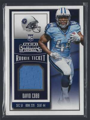 #ad 2015 Panini Contenders Rookie Ticket Swatches David Cobb Jersey 1 Color #RTSDC
