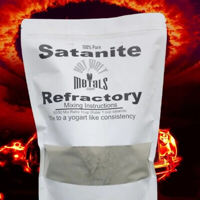 #ad 4.5lbs satanite refractory cement foundry mortar 3200 degree lining forge meltin $21.99
