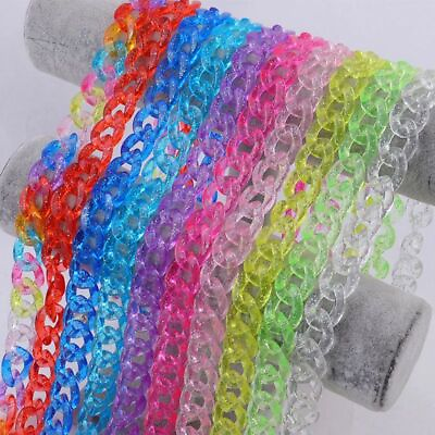 #ad Eyewear Chains Reading Glasses Strap Clear Acrylic Cord Holder Neck Straps 1pc