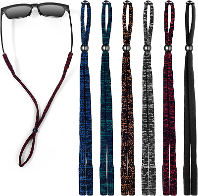 #ad Glasses Strap 6 PCS Sports Eyeglass StrapAdjustable Sunglasses Lanyard Neck Ho