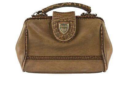#ad Jackson Womens Brown Dolce Vita Leather Inner Pocket Top Handle Bag Size Medium