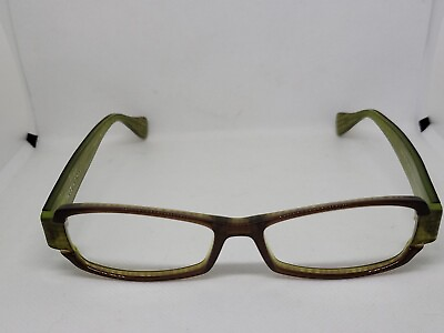 #ad FACE A FACE Designer Eyeglasses Readers Pre Owned Brown And Green Frames