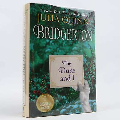 #ad Bridgerton: The Duke and I by Julia Quinn Avon 2021 Signed First Avon HC