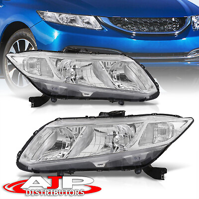 #ad JDM Clear Driving Head Lights Lamp Assembly LeftRight For 2012 2015 Civic FB FG