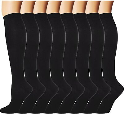 #ad Double Couple 8 Pairs Compression Socks Men Women 20 30 mmHg Knee High Compressi