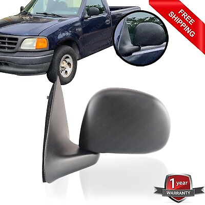 #ad Manual Mirror Textured Black Driver Side For 1997 2002 Ford F 150 97 99 F 250