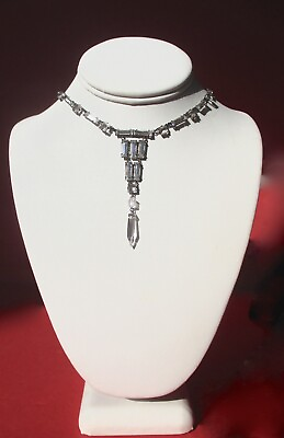 #ad Antique Art Deco Crystal Choker Necklace Wedding Boho Shabby Chic