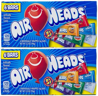 #ad 2x Airheads Theatre Box 94G Six Bars Pack Nut amp; Gluten Free American Sweets