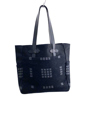 #ad Filson Tote Bag Wool amp; Canvas Black Block Pattern Rare Design Japan USED