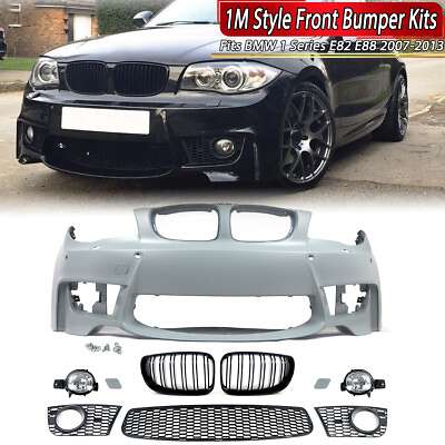 #ad Upgrade 1M Look Front Bumper Kidney Grille amp; Fog Light For BMW 1 Series E82 E88