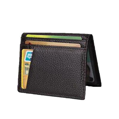 #ad Mens Genuine Card Leather Credit Men Wallet Holder Bifold Wallets ID For Slim ⚝