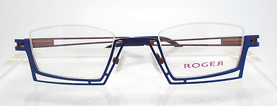#ad Roger Syllie 1 45 22 Blue Eyeglass Optical Frames Glasses Unique