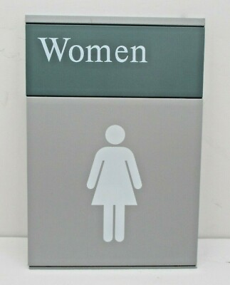 #ad Metal Women#x27;s Bathroom Sign Adjustable