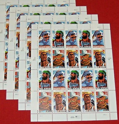 #ad Four Sheets x 20 = 80 Of FOLK HEROES 32¢ US PS USA Postage Stamps Sc # 3083 3086 $27.00