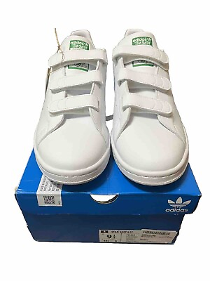 #ad Adidas Stan Smith CF Mens Size 9.5 US White Green with Straps New with tag amp; box