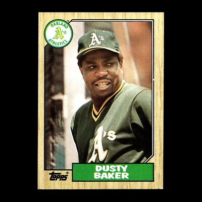 #ad Dusty Baker 1987 Topps Oakland Athletics #565 Set Break R306 $1.50