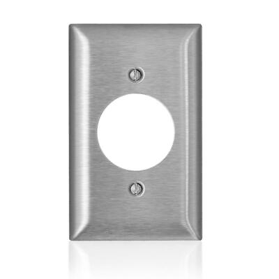 #ad Leviton C Series Stainless Steel 1 gang Metal Receptacle Wall Plate 1 pc