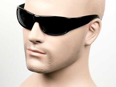#ad Super Dark Cholo Wrap Sunglasses Retro OG Gangster LOC Black 19SD