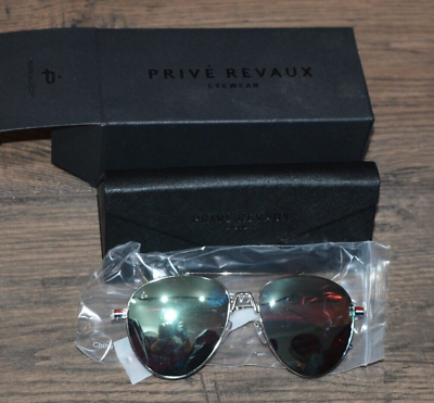 #ad Prive Revaux The GOAT Womes Polarized Aviator Sunglasses Blue