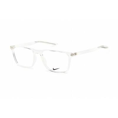 #ad Nike Unisex Eyeglasses Clear Demo Lens Plastic Square Shape Frame NIKE 7130 900