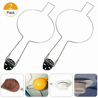 #ad 2PCS Hat Holder Hat Rack Metal Car Mounted Cowboy Hat Clip for Auto SUV Truck
