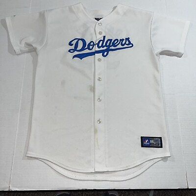 #ad Manny Ramirez Los Angeles Dodgers Jersey Baseball Majestic White Youth XL Stains