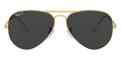 #ad Ray Ban Unisex Sunglasses RB3025 919648 Legend Gold Aviator Black Polarized 58mm