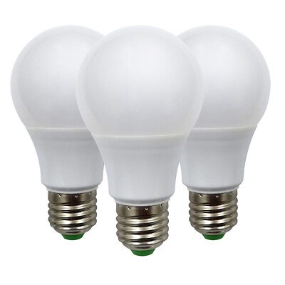 #ad 3pcs Equivalent 60W E27 A19 A60 12 24V LED Globe Low voltage Bulb White 5W #H