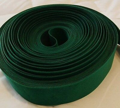 #ad Vintage Velvet Ribbon Emerald Green St Patricks Day 20 Yards
