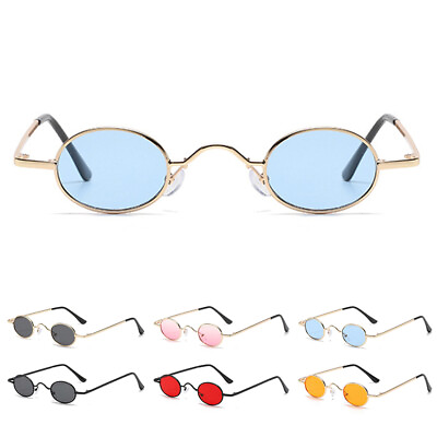 #ad Vintage Small Oval Sunglasses John Lennon Retro Hippie Cool Sun Glasses Eyewear