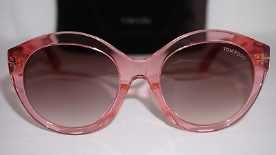 #ad TOM FORD New Sunglasses ROSANNA Pink Transparent Pink TF661 72F 54 21 140