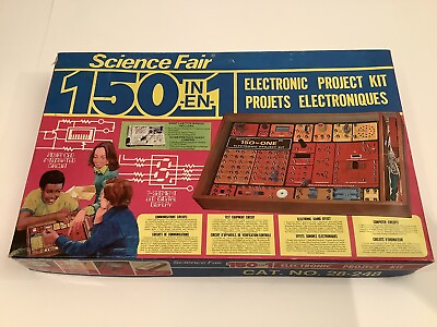 #ad SCIENCE FAIR 150 IN 1 ELECTRONIC PROJECT KIT RADIO SHACK TANDY UNTESTED AS IS