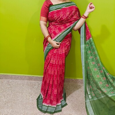 #ad sambalpuri handloom wedding cotton saree for women#x27;s