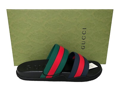 #ad New Authentic GUCCI Mens Slippers Slides Shoes US13 EU46 UK12 $295.96