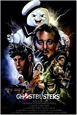 #ad 1984 Ghostbusters Movie Poster Print Wall Art