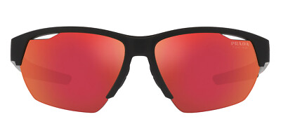 #ad Prada PS 03YS Sunglasses Matte Black Dark Gray Mirrored Orange Tuning 64mm