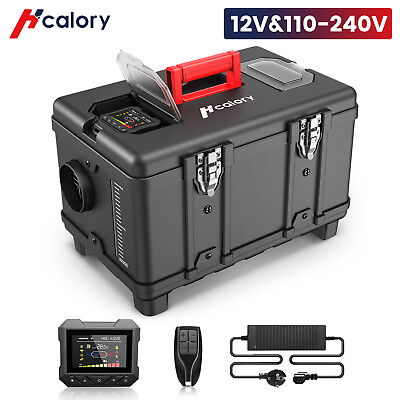 #ad HCALORY 8KW Diesel Air Heater 110V ACamp;12V DC Remote Control AC Power Adapter