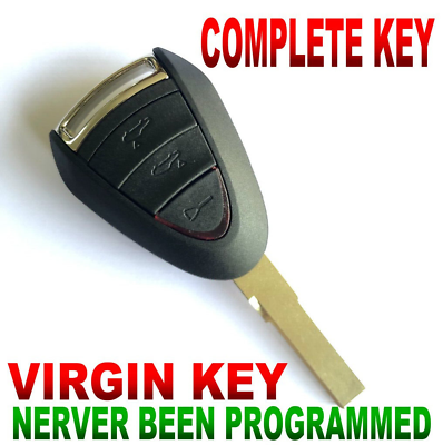 #ad RARE NEW VIRGIN KEY FOR 911 BOXSTER CAYMAN NEW REMOTE CHIP KEYLESS ENTRY FOB 3BT