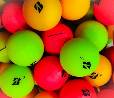 #ad 24 Near Mint Bridgestone e12 Soft Assorted Matte Color Golf Balls 5A 4A