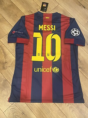 #ad FC Barcelona Messi #10 Retro Large Jersey Home 2014 15