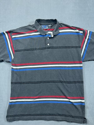#ad Evolution 72 Polo Shirt Adult XXL Gray Cotton Knit Rugby Casual Mens