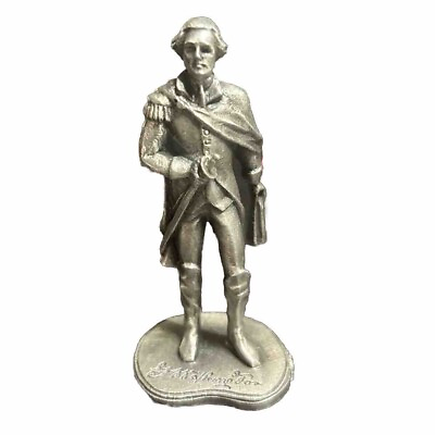 #ad Hudson Pewter 1973 George Washington 3” Figurine