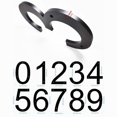 #ad High Quality Large Floating Home Address Numbers in Sleek Black Design