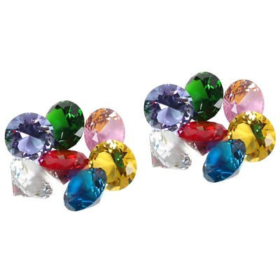 #ad 200 Pcs Acrylic Diamond Gems Fish Tank Gemstone Fake Crushed Ice Rocks
