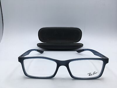 #ad Ray Ban RB8901 Men#x27;s Matte Blue Frame Demo Lens Square Eyeglasses 53MM