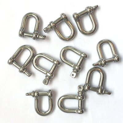 #ad JingYi Stainless Steel Mini D Shaped Bow Shackle 3mm Silver Colorfor Paracord