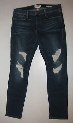 #ad Womens Frame Le Garcon Boyfriend Stretch Jeans. Size 27 Blue. 28 1 2quot; Inseam.